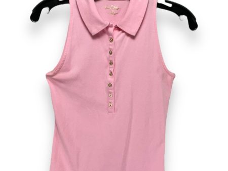 Rema Sleeveless Polo Designer By Lilly Pulitzer In Peony Pink, Size: XS Online now