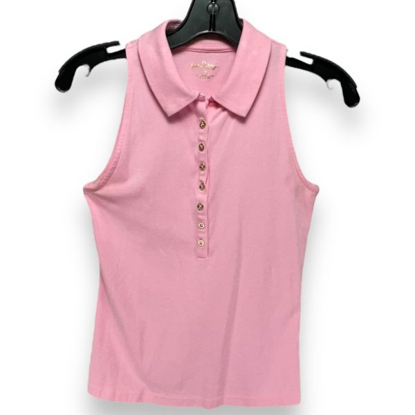 Rema Sleeveless Polo Designer By Lilly Pulitzer In Peony Pink, Size: XS Online now