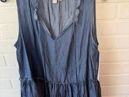 Top Sleeveless By Loft In Blue Denim, Size: M Online Hot Sale