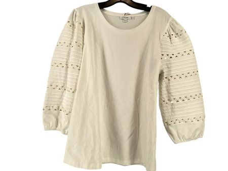 Top 3 4 Sleeve By Chicos In White, Size: 3 Online