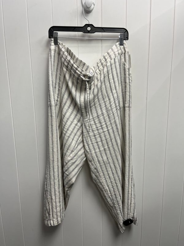 Pants Cropped By Liz Claiborne In Grey & White, Size: Xl Supply