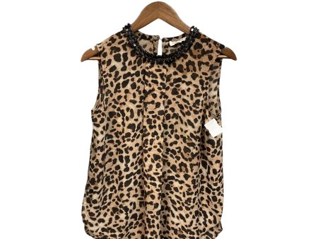 Top Sleeveless By Chaus In Animal Print, Size: S Cheap