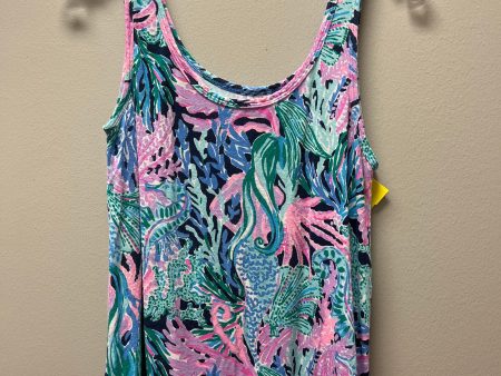 TOP SLEEVELESS BASIC LILLY PULITZER in NAUTICAL PRINT, Size: S Cheap