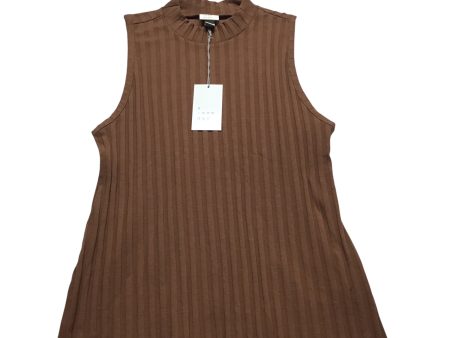 Top Sleeveless By A New Day In Brown, Size: S Cheap