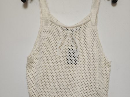 Top Sleeveless By Clothes Mentor In Cream, Size: M Cheap