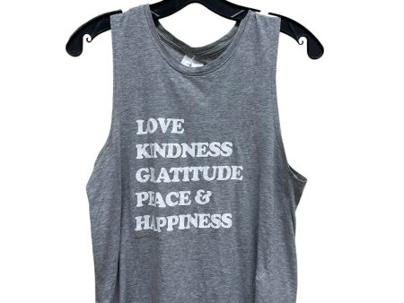 Top Sleeveless By Spiritual Gangster In Grey, Size: L Discount