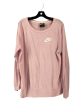 Athletic Top Long Sleeve Collar By Nike In Pink, Size: L Online Sale