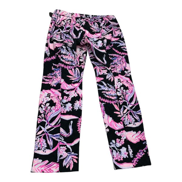 Pants Designer By Lilly Pulitzer In Black & Pink, Size: 4 Online now