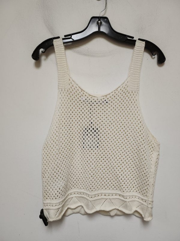 Top Sleeveless By Clothes Mentor In Cream, Size: M Cheap