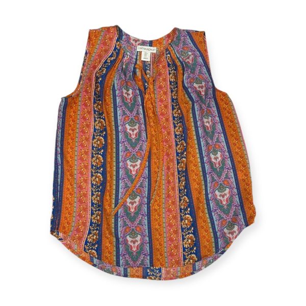 Top Sleeveless By Cynthia Rowley In Orange & Purple, Size: S Supply