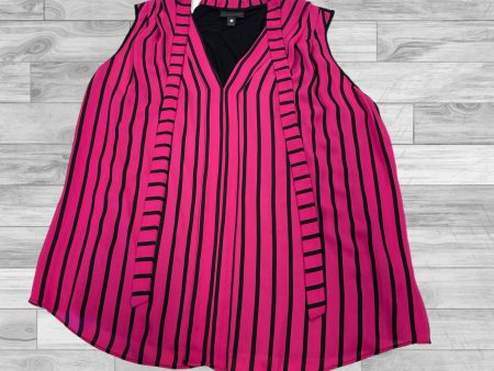 Top Sleeveless By Worthington In Black & Pink, Size: 2x Online