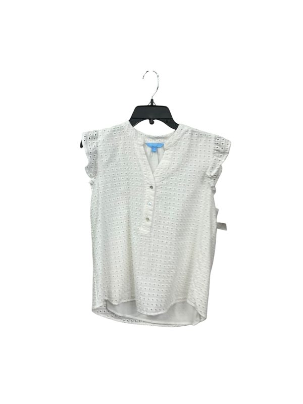 Top Sleeveless By Draper James In White, Size: M Cheap