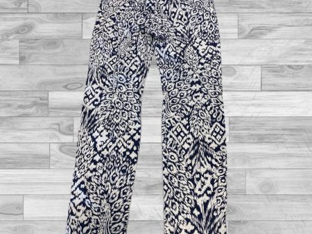 Pants Designer By Lilly Pulitzer In Blue & White, Size: 8 For Sale