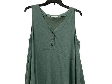 TOP SLEEVELESS MITTOSHOP in GREEN, Size: S Online Hot Sale