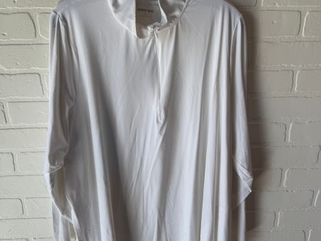 Athletic Top Long Sleeve Collar By Lands End In White, Size: 3x For Sale