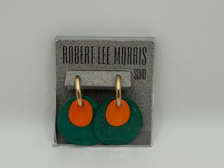 EARRINGS DANGLE DROP    CLOTHES MENTOR in GREEN & ORANGE Fashion