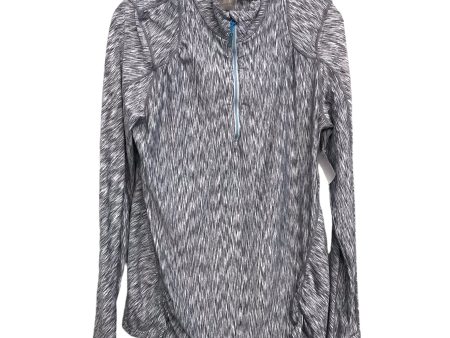 Athletic Top Ls Collar By Athleta In Black & White, Size:Xs Online Sale