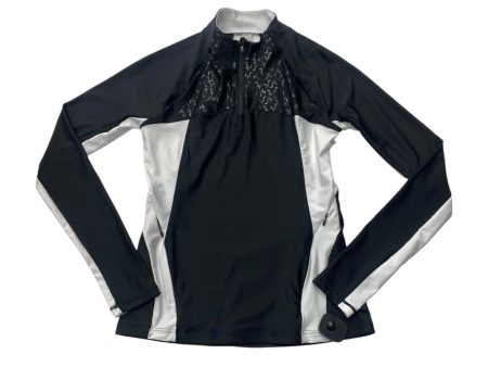 Athletic Top Long Sleeve Collar By Kyodan In Black & White, Size: Sp Hot on Sale