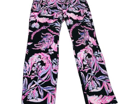 Pants Designer By Lilly Pulitzer In Black & Pink, Size: 4 Online now