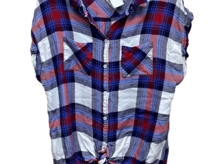 Top Sleeveless By Beachlunchlounge In Plaid Pattern, Size: M Online now