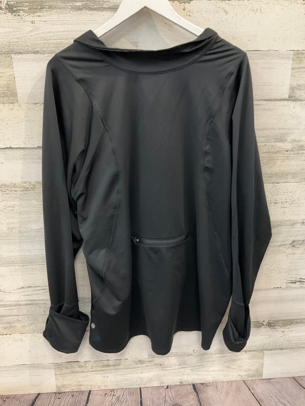 Athletic Top Long Sleeve Collar By Athleta In Black, Size: 3x Online Sale