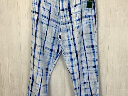 Pants Joggers By Lauren By Ralph Lauren In Blue & White, Size: 16 For Cheap