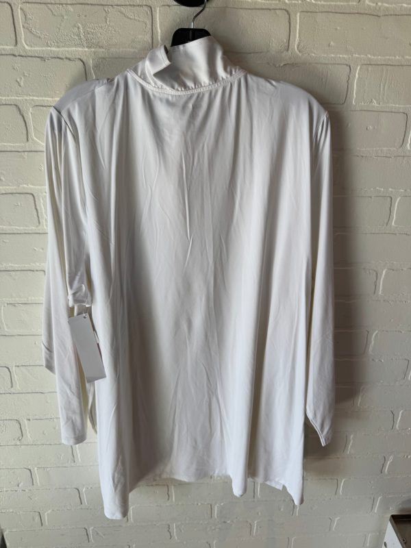 Athletic Top Long Sleeve Collar By Lands End In White, Size: 3x For Sale