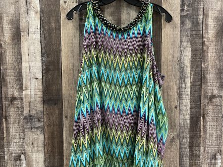 Top Sleeveless By Jennifer Lopez In Multi-colored, Size: 2x For Cheap