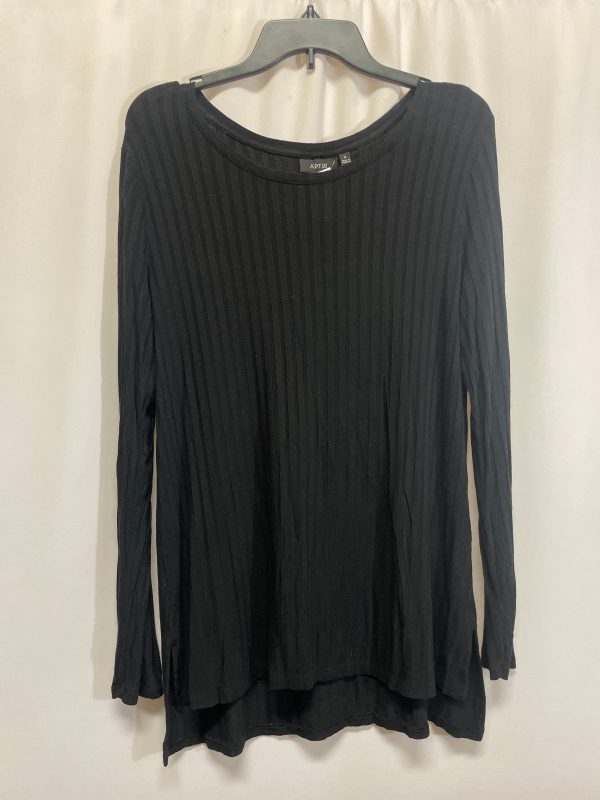 Top Long Sleeve By Apt 9 In Black, Size: M on Sale