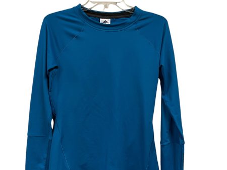 Athletic Top Long Sleeve Collar By Adidas In Blue, Size: M Cheap