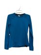 Athletic Top Long Sleeve Collar By Adidas In Blue, Size: M Cheap