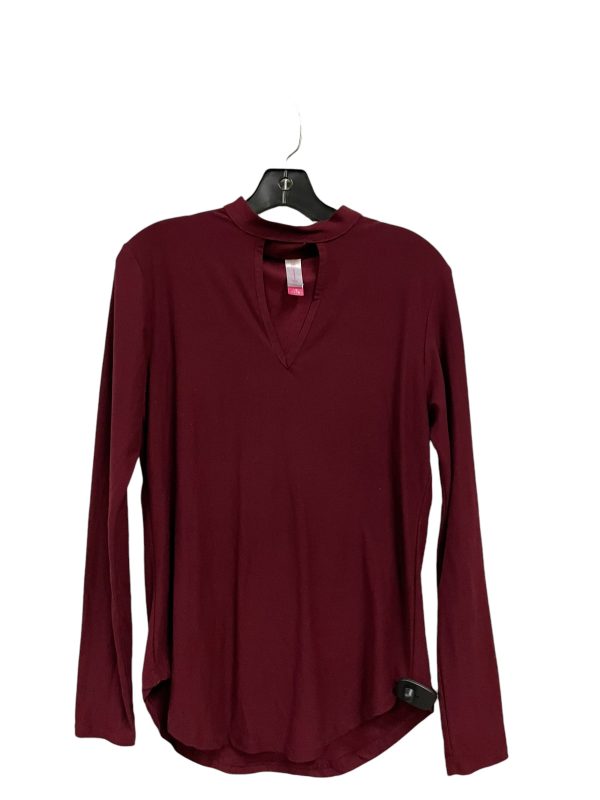 Top Long Sleeve By No Boundaries In Red, Size: L Discount