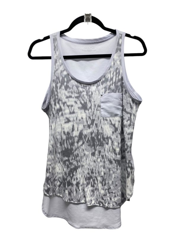 Top Sleeveless By Calvin Klein In Grey, Size: S Online now