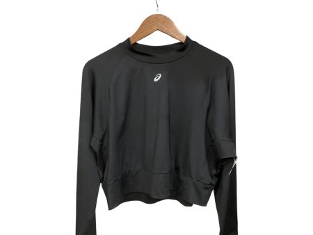 Athletic Top Long Sleeve Crewneck By Asics In Black, Size: L Discount