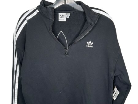 Athletic Top Long Sleeve Collar By Adidas In Black, Size: S Sale