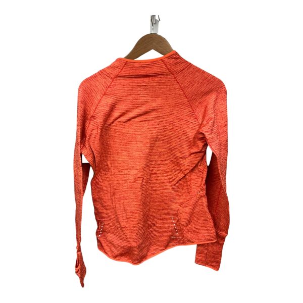 Athletic Top Long Sleeve Collar By Nike Apparel In Orange, Size: L For Sale