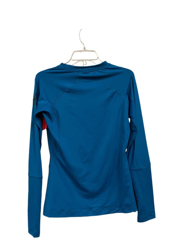 Athletic Top Long Sleeve Collar By Adidas In Blue, Size: M Cheap