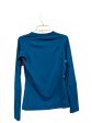 Athletic Top Long Sleeve Collar By Adidas In Blue, Size: M Cheap