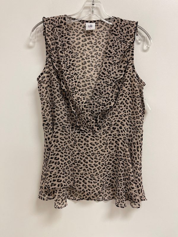 Top Sleeveless By Cabi In Animal Print, Size: S Online