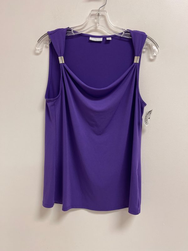 Top Sleeveless By New York And Co In Purple, Size: S Sale