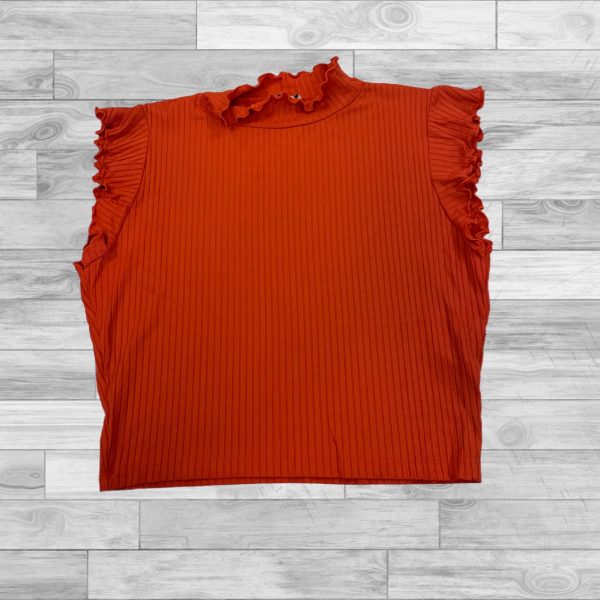 Top Short Sleeve By Zara In Orange, Size: L Online now