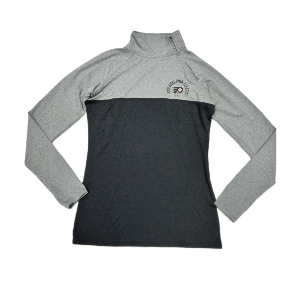 Athletic Top Long Sleeve Collar By Nhl In Black & Grey, Size: S Online