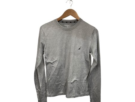 Athletic Top Long Sleeve Crewneck By Nautica In Grey, Size: L Supply