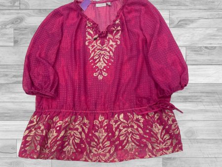 Top 3 4 Sleeve By Chicos In Pink, Size: 3 (XL) For Sale