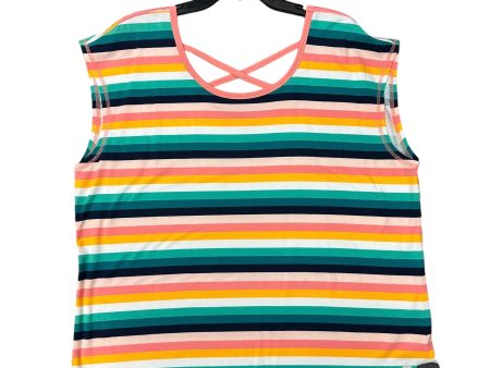 Top Sleeveless By Talbots In Green & Pink, Size: 2x Online Sale