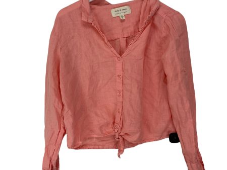 Top Long Sleeve Basic By Cloth & Stone In Peach, Size: M Hot on Sale