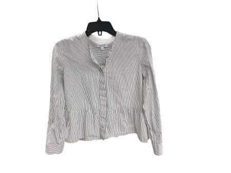 Top Long Sleeve By Madewell In Striped Pattern, Size: M Cheap