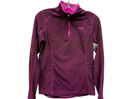 Athletic Top Long Sleeve Collar By The North Face In Purple, Size: S For Cheap