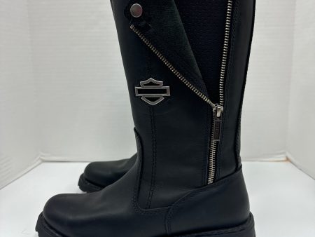 Boots Knee Flats By Harley Davidson In Black, Size: 9.5 Online