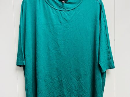 Top 3 4 Sleeve Basic By Eileen Fisher In Teal, Size: Xs For Sale